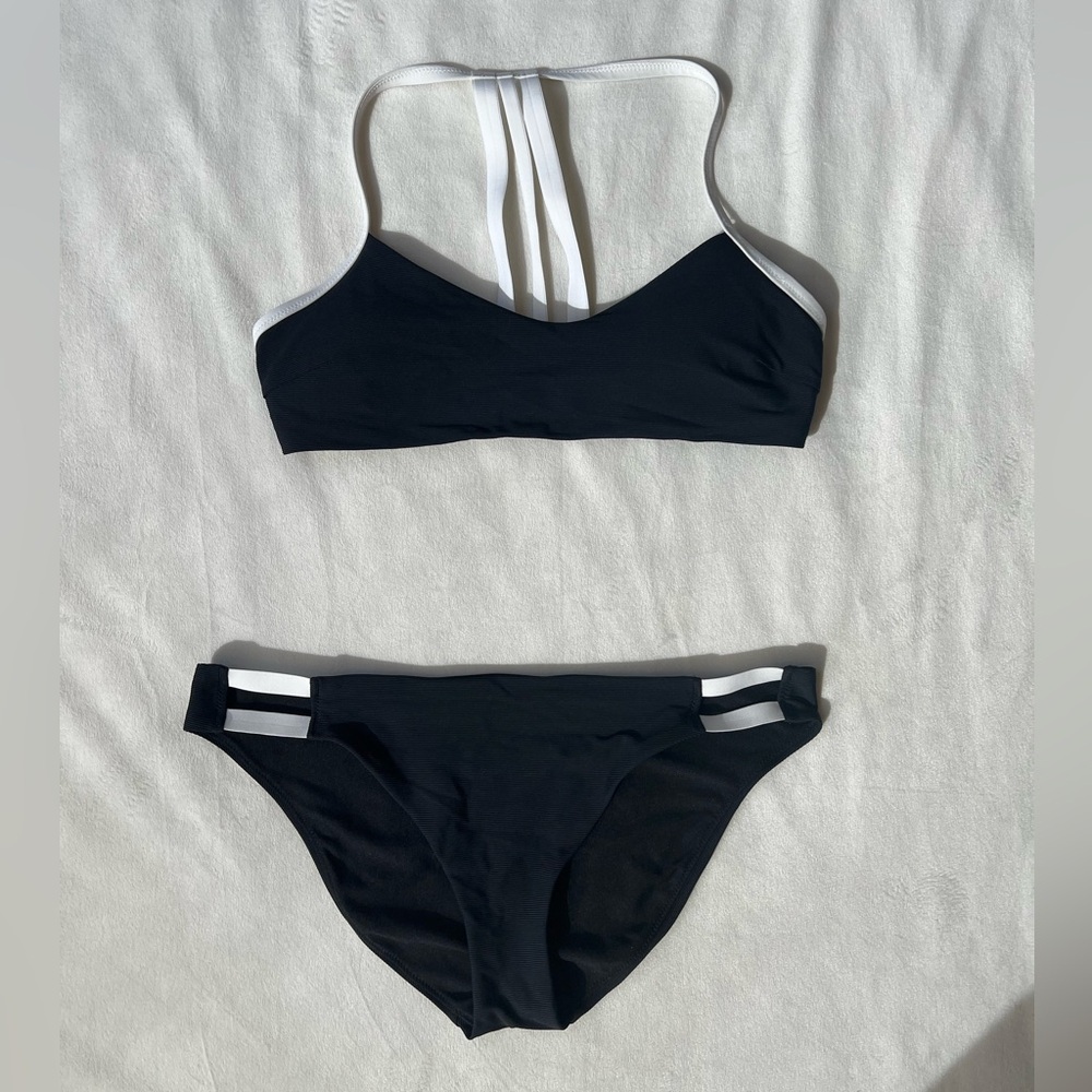 Athleta Black and White Bikini Set
